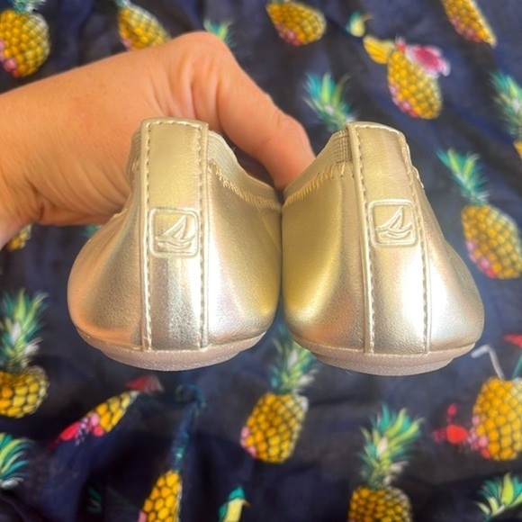 Brand New Sperry Elise Metallic Gold Tone Round Toe Slip On Shoes Ballet Flats - Picture 5 of 15